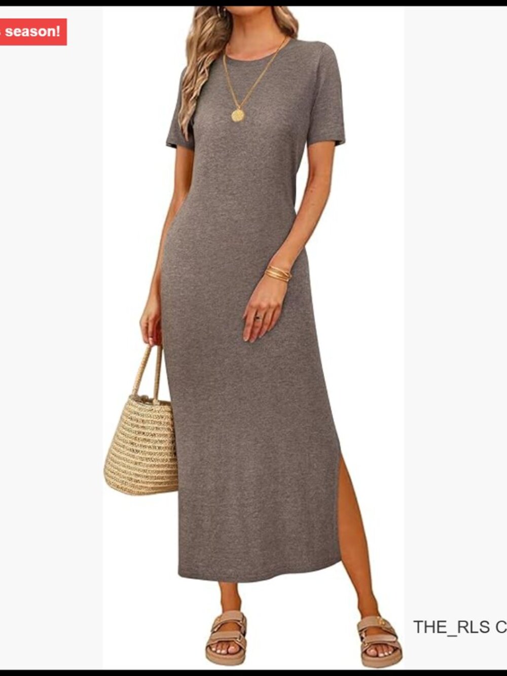 Wool Blend Maxi Dress Casual T Shirt Style Spring Summer